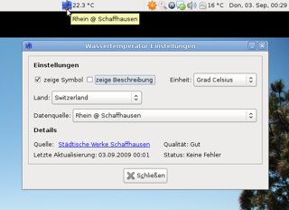 GNOME 2 Water Temperature Applet 0.5.2